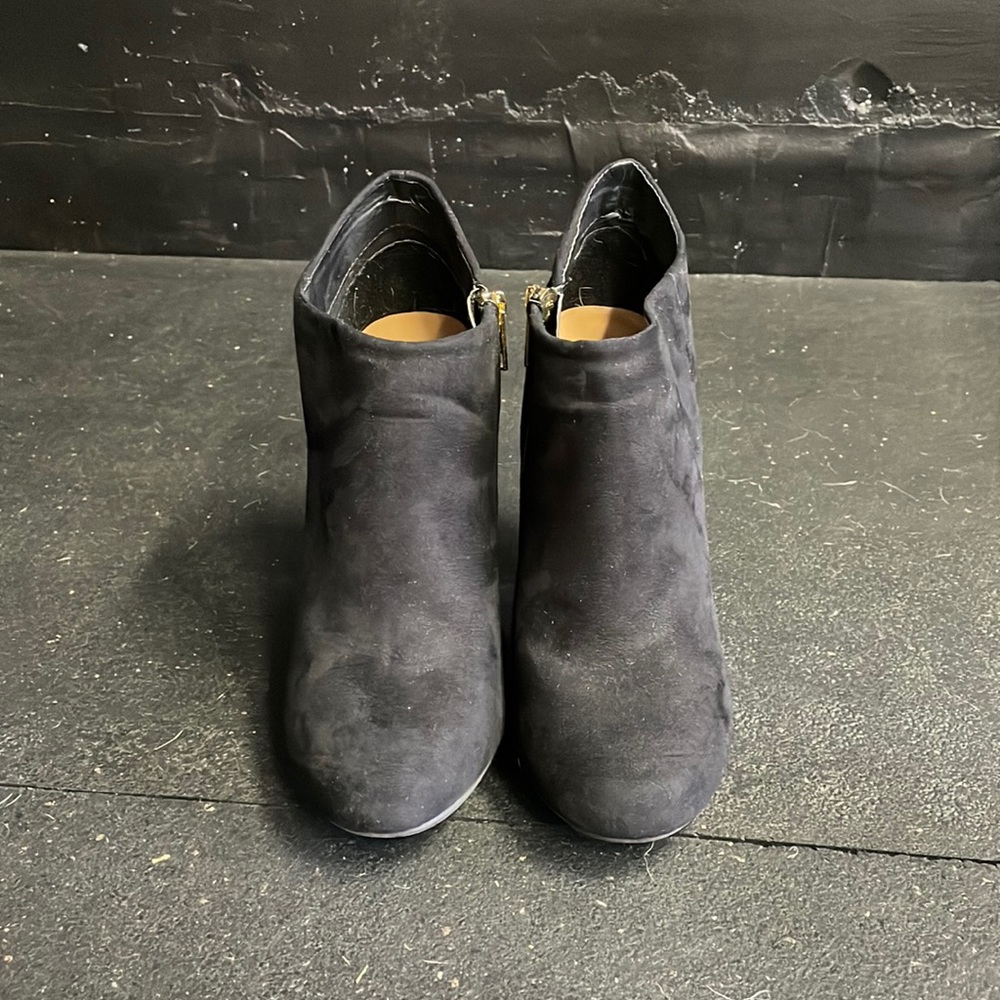 Mossimo Black Faux Suede Heeled Bootie.